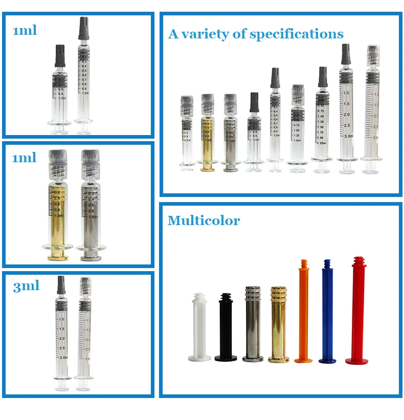 Disposable Glass Syringe 1ml 5ml 10ml Prefilled Glass Syringe Luer Lock Syringe